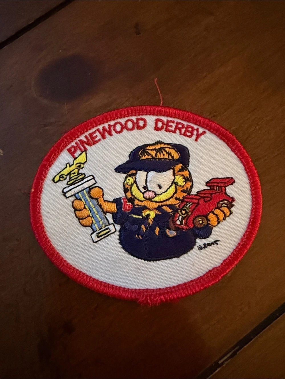 Boy Scouts of America Garfield Pinewood Derby Patch